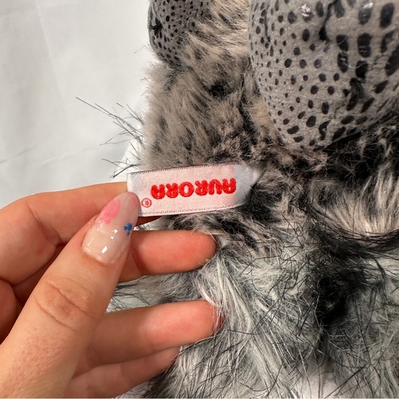 Aurora Great Horned Owl Plush Stuffed Animal — Gray/White — 9” - Picture 4 of 10